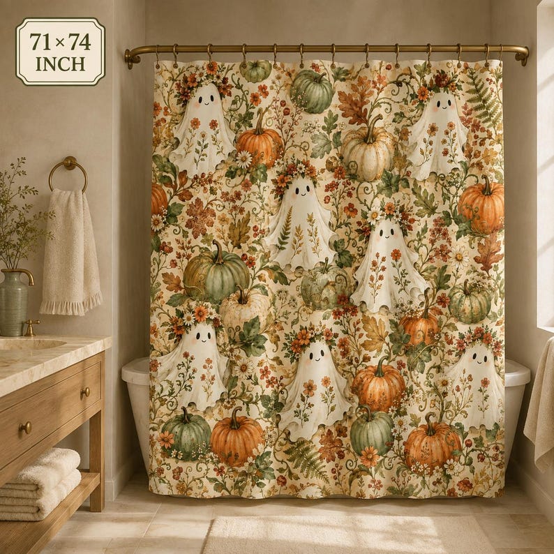 Aquarium Zombie - Rideau de douche vintage pour Halloween,