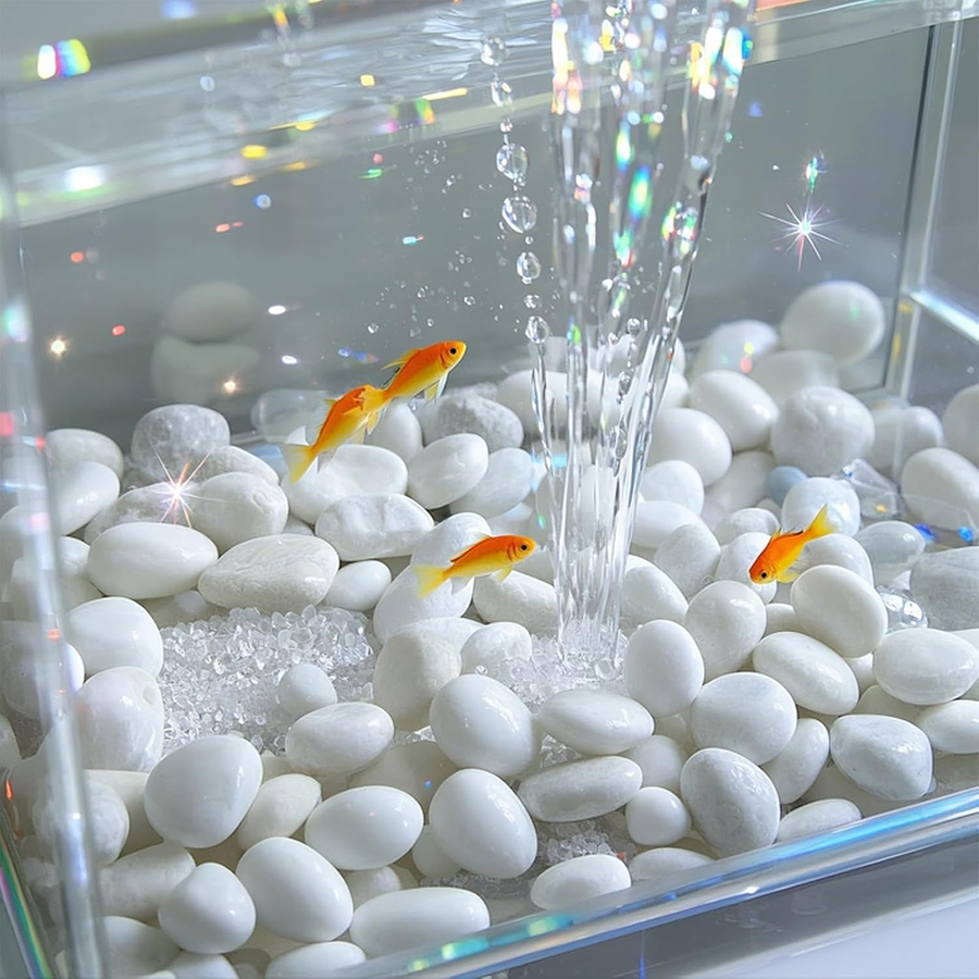 Ensemble de décoration d'aquar - Aquarium Sand White avis et prix
