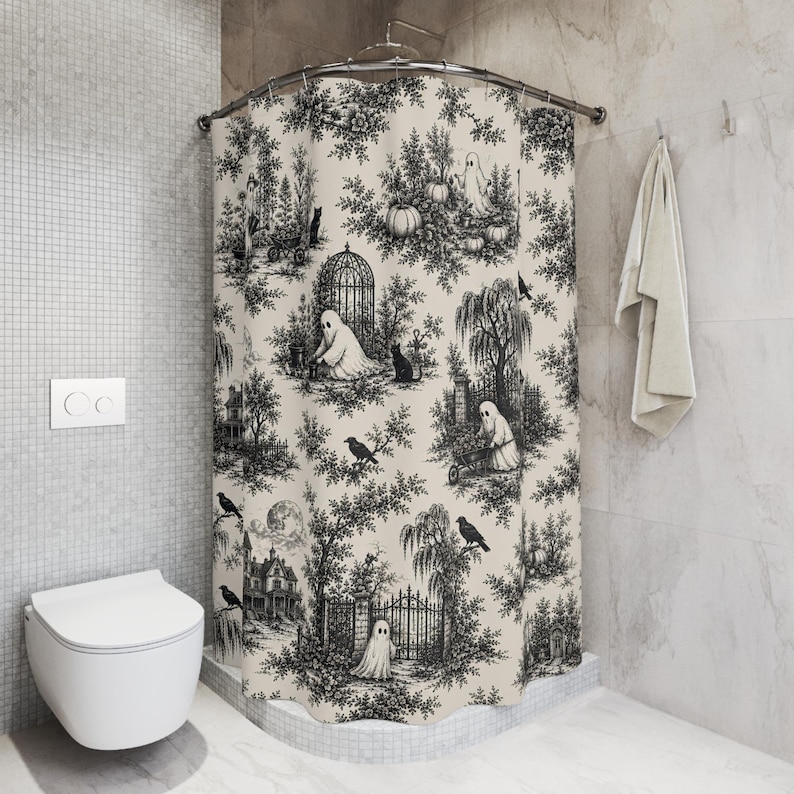 Rideau de douche gothique fant - Aquarium Zombie avis et prix