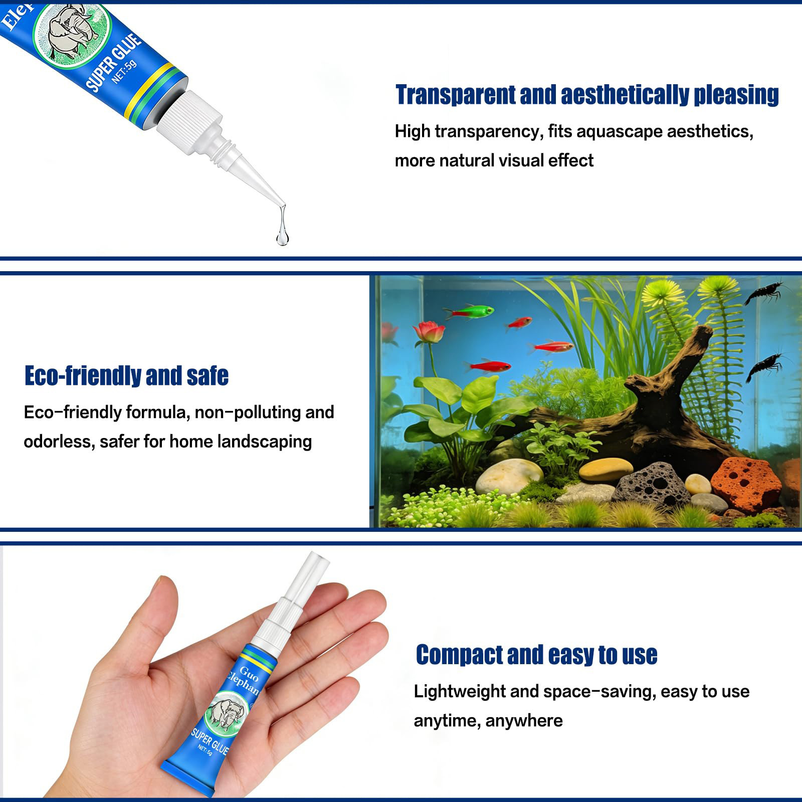 Colle pour plantes d'aquarium, - Aquarium Plant Glue Gel avis et prix